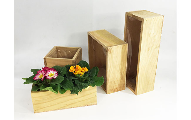 Cassette in legno naturale
